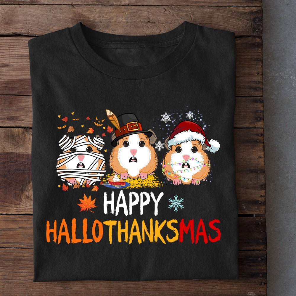 Farm T Shirt, Guineapig Halloween T-shirt, Happy Halo Thanks Mas Halloween Gift For Guineapig Lovers T Shirt, Farm Shirts, Funny Farm Shirts