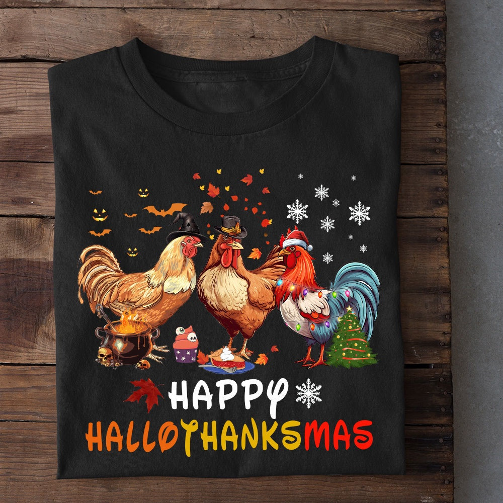 Farm T Shirt, Halloween Happy Hallothanksmas T Shirt, Farm Shirts, Funny Farm Shirts