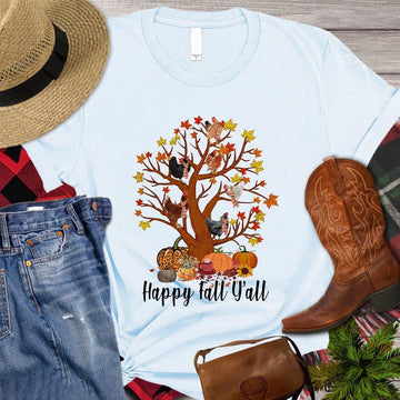 Farm T Shirt, Happy Fall Yall Thanksgiving Gift For Chicken Lovers T Shirt, Farm Shirts, Funny Farm Shirts