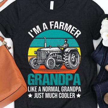 Farm T Shirt, I Am A Farmer Grandpa Vintage T Shirts, Farm Shirts, Funny Farm Shirts