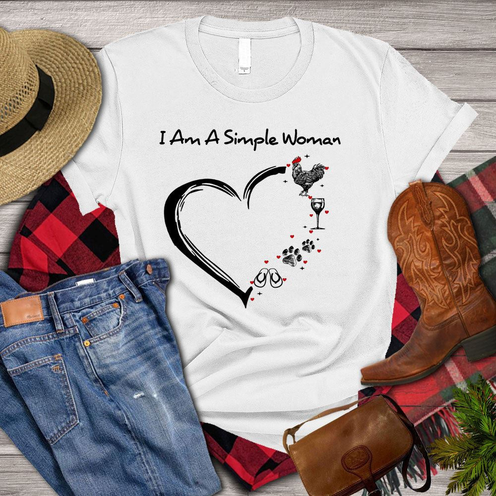 Farm T Shirt, I Am A Simple Woman T Shirt, Farm Shirts, Funny Farm Shirts