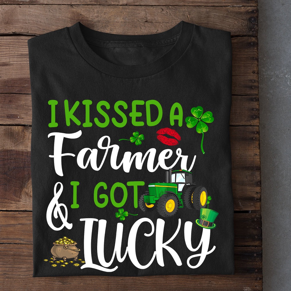 Farm T Shirt, I Kissed A Farmer And I Got Lucky T Shirt, Farm Shirts, Funny Farm Shirts
