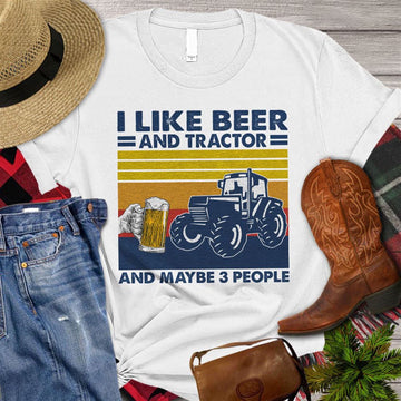 Farm T Shirt, I Like Beer And Tractors And Maybe People T Shirt, Farm Shirts, Funny Farm Shirts