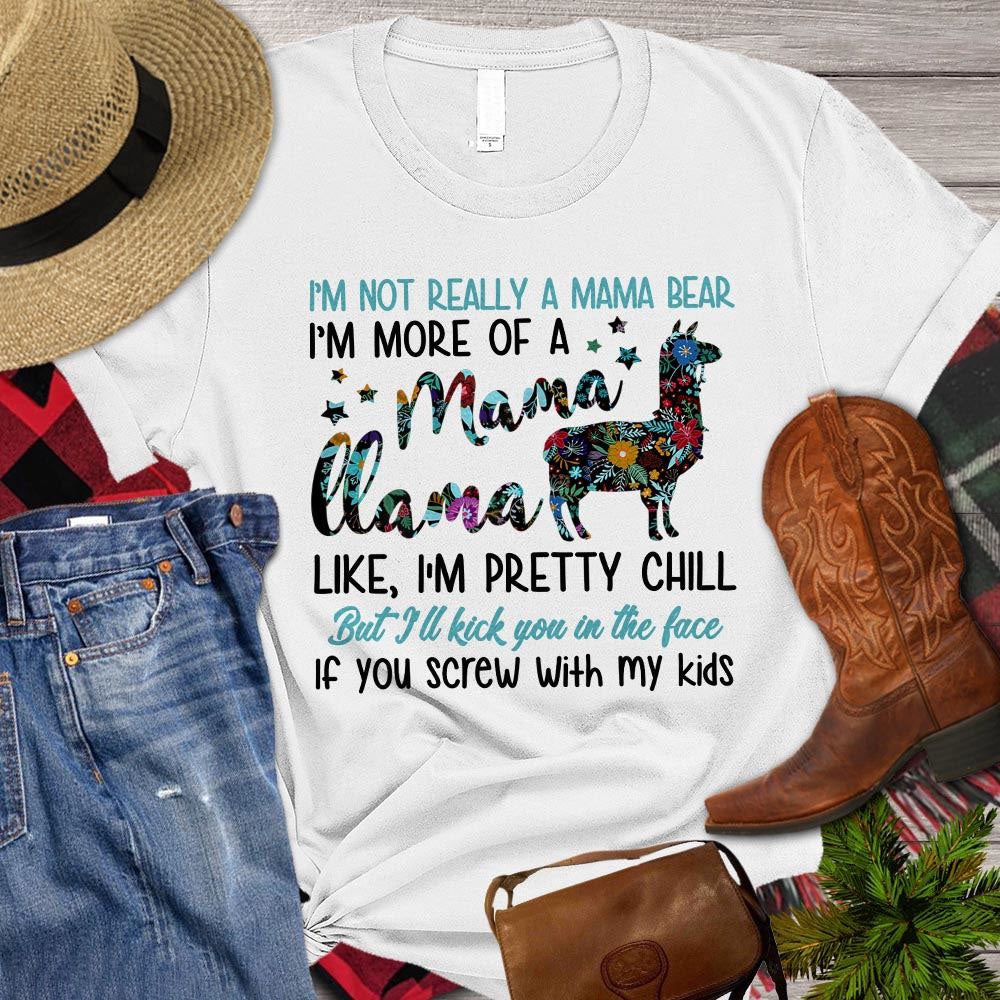 Farm T Shirt, I'm Not A Mama Bear I'm More Of A Mamma Llama T Shirt, Farm Shirts, Funny Farm Shirts