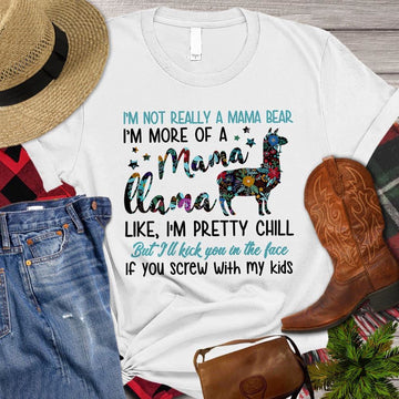 Farm T Shirt, I'm Not A Mama Bear I'm More Of A Mamma Llama T Shirt, Farm Shirts, Funny Farm Shirts