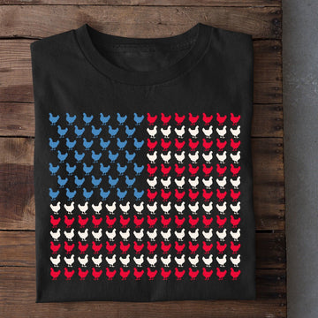 Farm T Shirt, July 4Th Chicken Arrange Usa Flag Chicken Patriotic T Shirt, Farm Shirts, Funny Farm Shirts