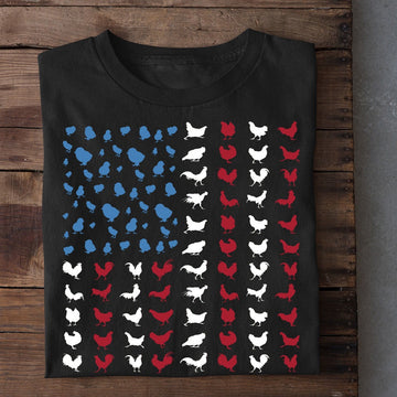 Farm T Shirt, July 4Th Chicken With A Usa Flag Chicken Patriotic T Shirt, Farm Shirts, Funny Farm Shirts