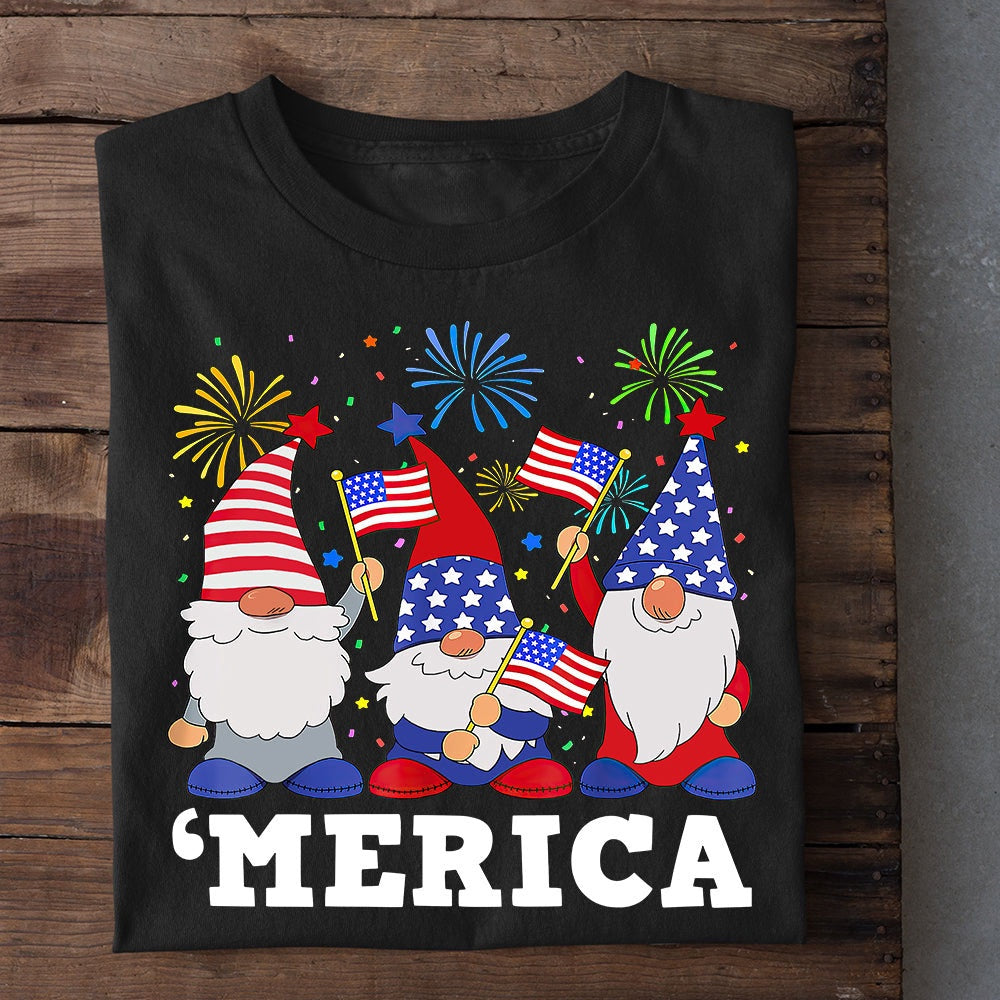 Farm T Shirt, July 4Th Gnomies T-Shirt, Merica Raise Your Hand Gnomies Patriotic T Shirt, Farm Shirts, Funny Farm Shirts