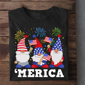Farm T Shirt, July 4Th Gnomies T-Shirt, Merica Raise Your Hand Gnomies Patriotic T Shirt, Farm Shirts, Funny Farm Shirts