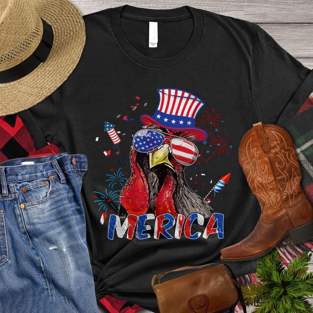 Farm T Shirt, July 4th Merica Glasses USA Flag T Shirt, Farm Shirts, Funny Farm Shirts
