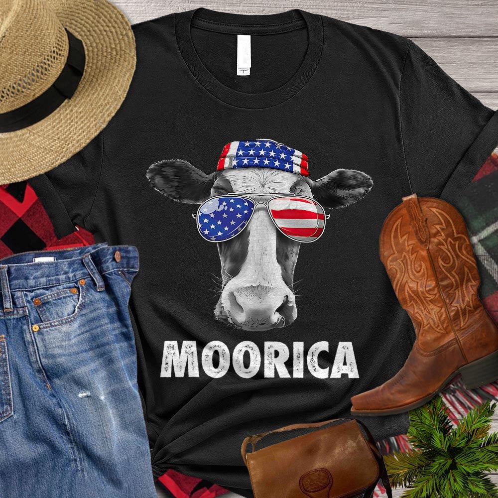 Farm T Shirt, July 4th Moorica Glasses USA Flag T Shirt, Farm Shirts, Funny Farm Shirts