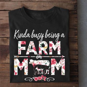 Farm T Shirt, Kinda Busy Being A Farm Mom Farm Animals T Shirt, Farm Shirts, Funny Farm Shirts