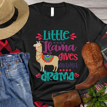 Farm T Shirt, Little Llama Gives Mama Drama T Shirt, Farm Shirts, Funny Farm Shirts