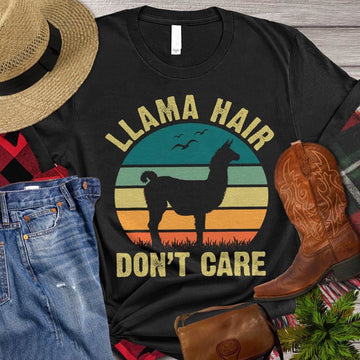 Farm T Shirt, Llama Hair Don't Care T Shirt, Farm Shirts, Funny Farm Shirts