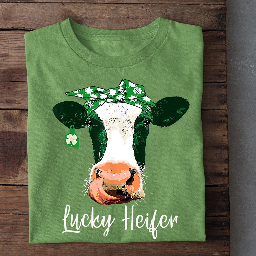 Farm T Shirt, Lucky Heifer Gift For Cow Lovers T Shirt, Farm Shirts, Funny Farm Shirts