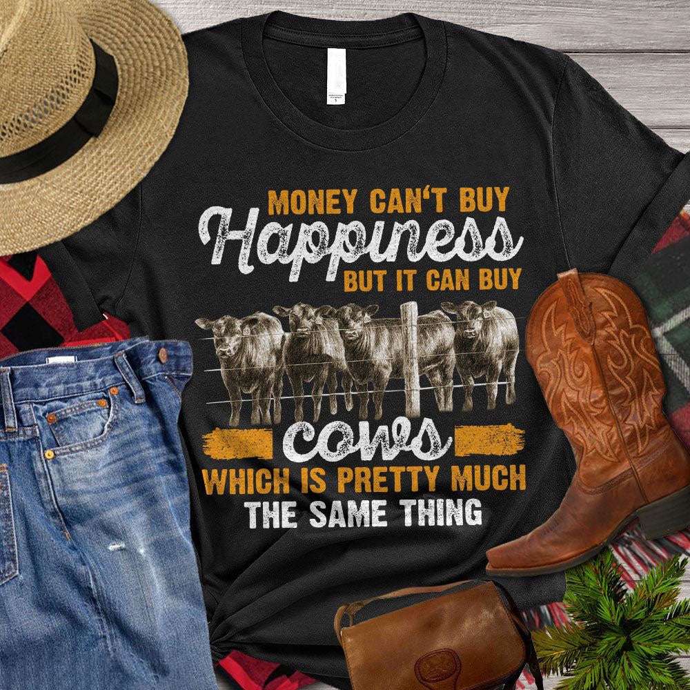 Farm T Shirt, Money Can't Buy Happiness But It Can Buy Cows T Shirt, Farm Shirts, Funny Farm Shirts
