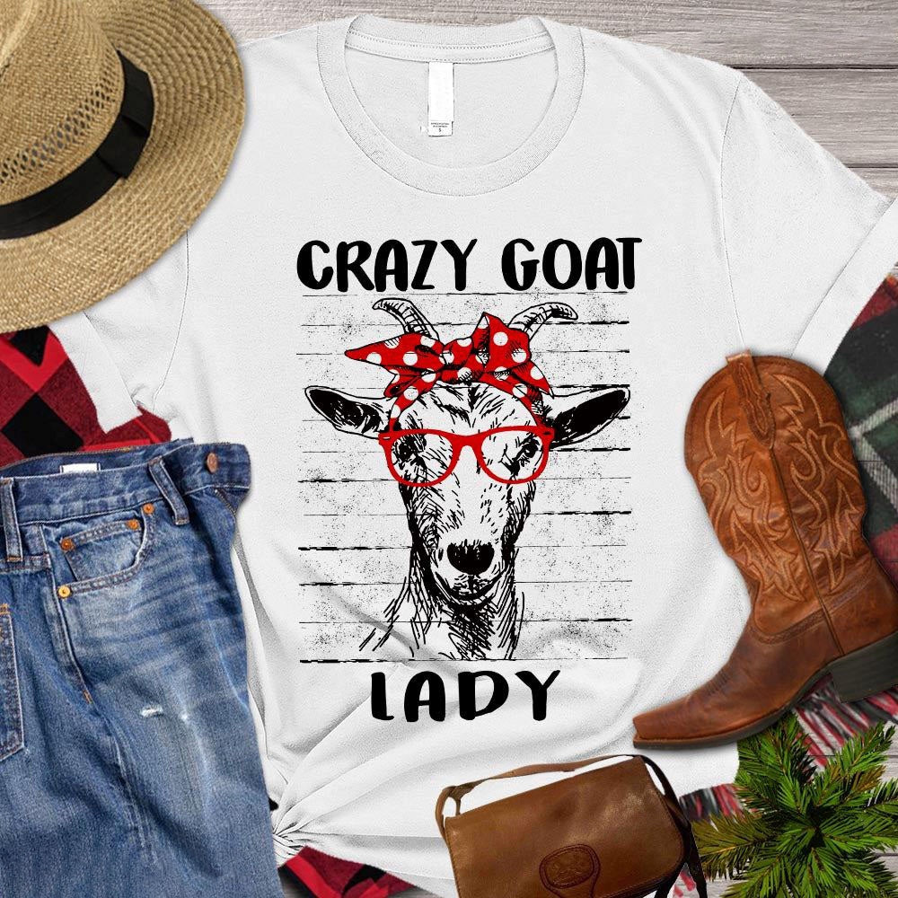 Farm T Shirt, Mother's Day Crazy Goat Lady T Shirt, Farm Shirts, Funny Farm Shirts