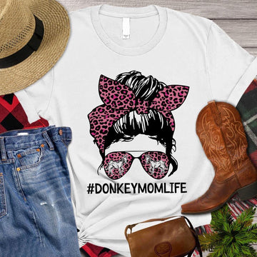 Farm T Shirt, Mother's Day Donkey Mom Life T Shirt, Farm Shirts, Funny Farm Shirts