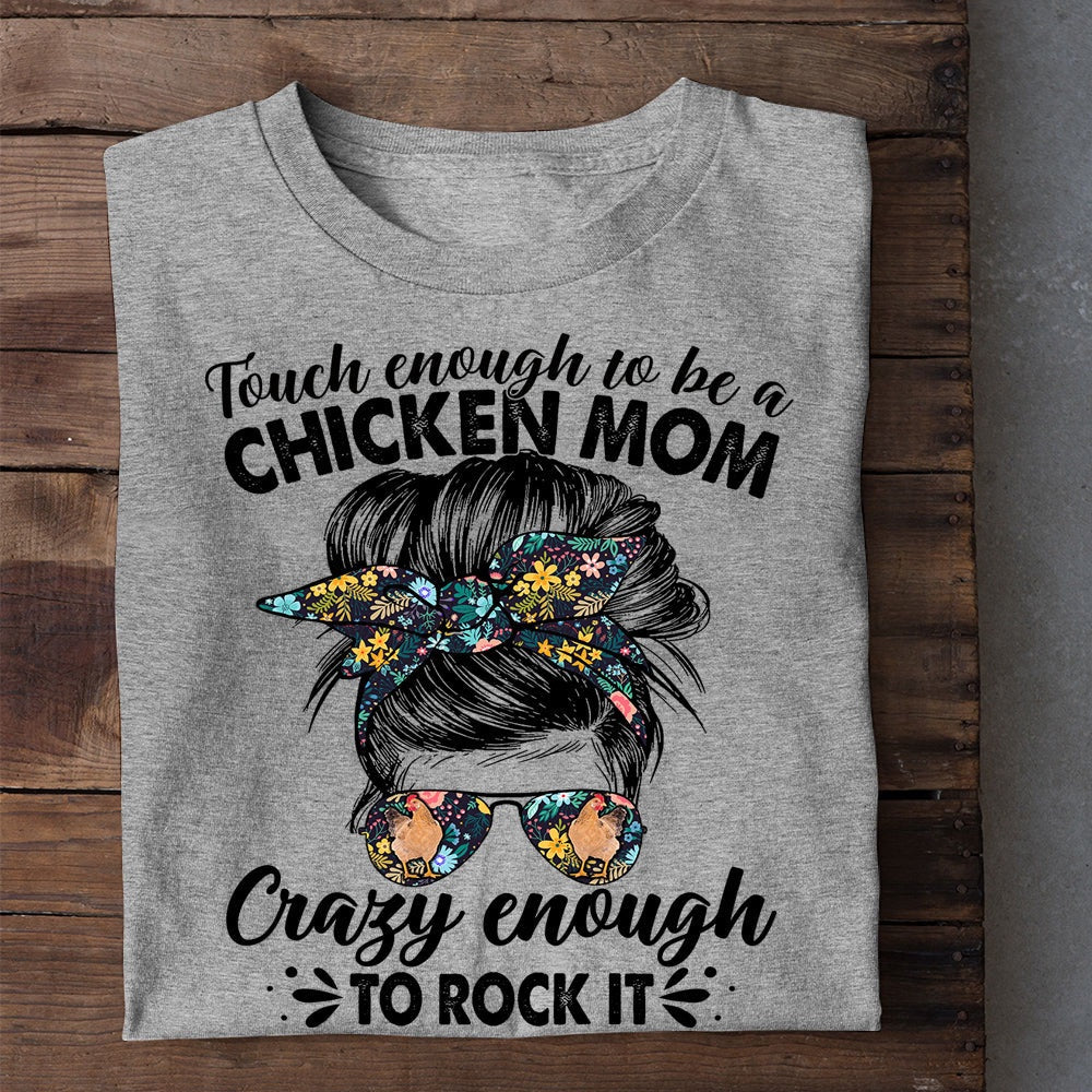 Farm T Shirt, Mother's Day Touch Enough To Be Chicken Mom T Shirt, Farm Shirts, Funny Farm Shirts