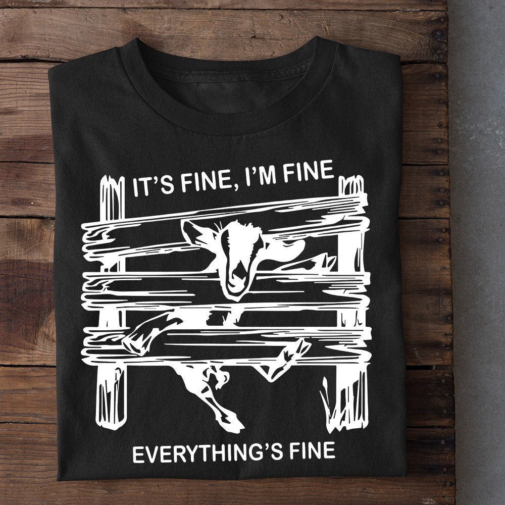 Farm T Shirt, Motivation It's Fine I'm Fine Everything's Fine T Shirt, Farm Shirts, Funny Farm Shirts