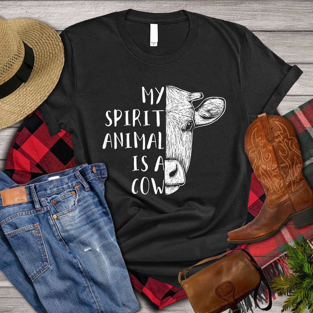 Farm T Shirt, My Spirit Animal Is A Cow T Shirt, Farm Shirts, Funny Farm Shirts