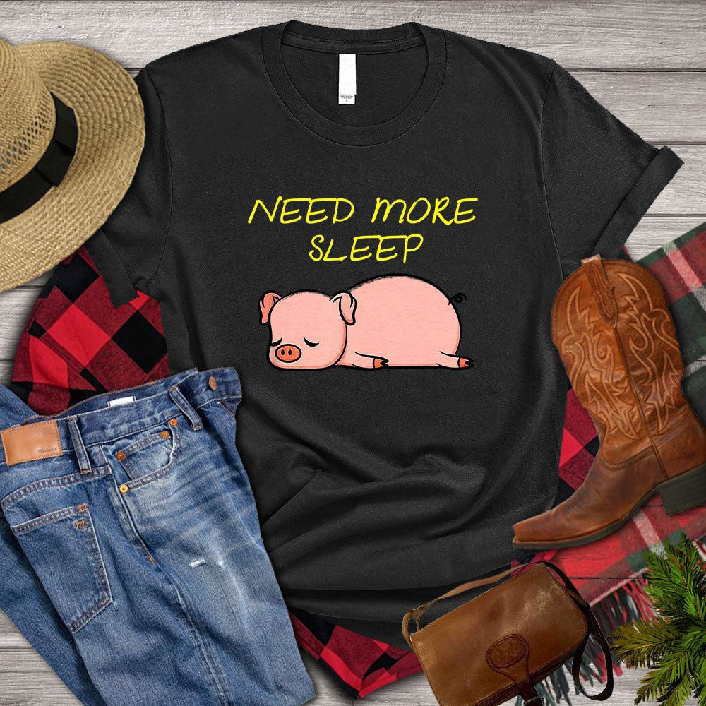 Farm T Shirt, Need More Sleep Funny Pig T Shirt, Farm Shirts, Funny Farm Shirts