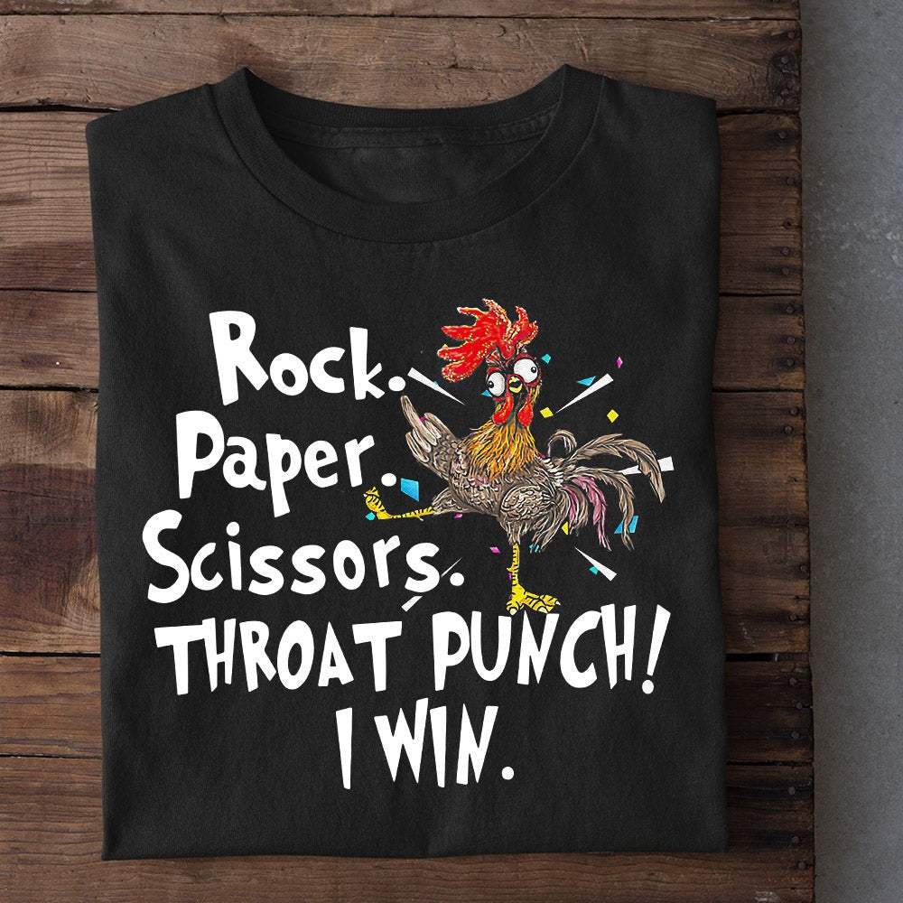 Farm T Shirt, Rock Paper Scissors I Win T Shirt, Farm Shirts, Funny Farm Shirts