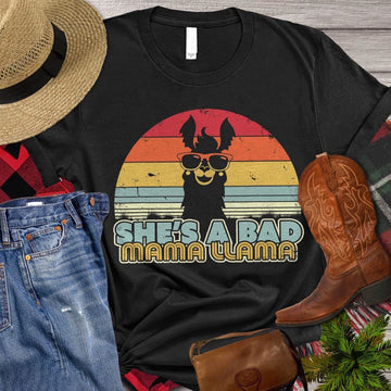 Farm T Shirt, She's A Bad Mama Llama T Shirt, Farm Shirts, Funny Farm Shirts
