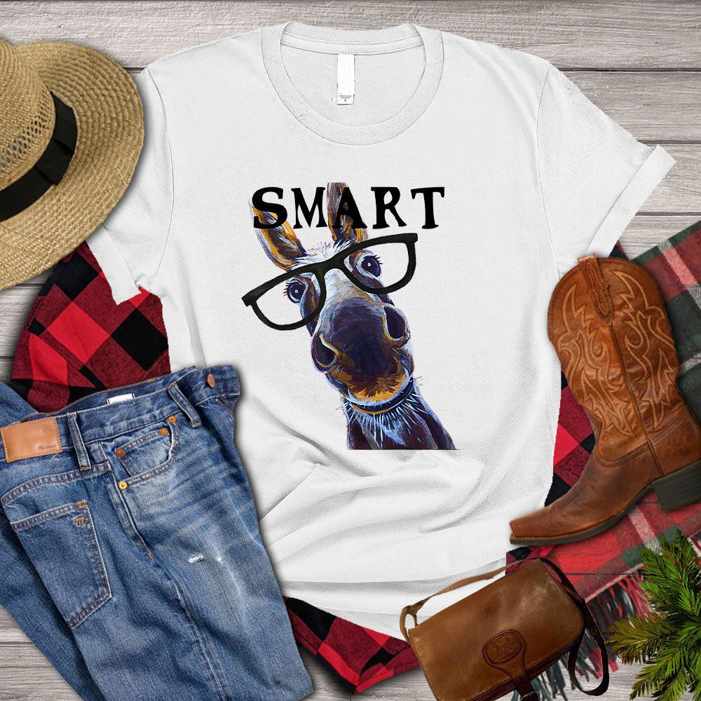 Farm T Shirt, Smart Donkeys T Shirt, Farm Shirts, Funny Farm Shirts