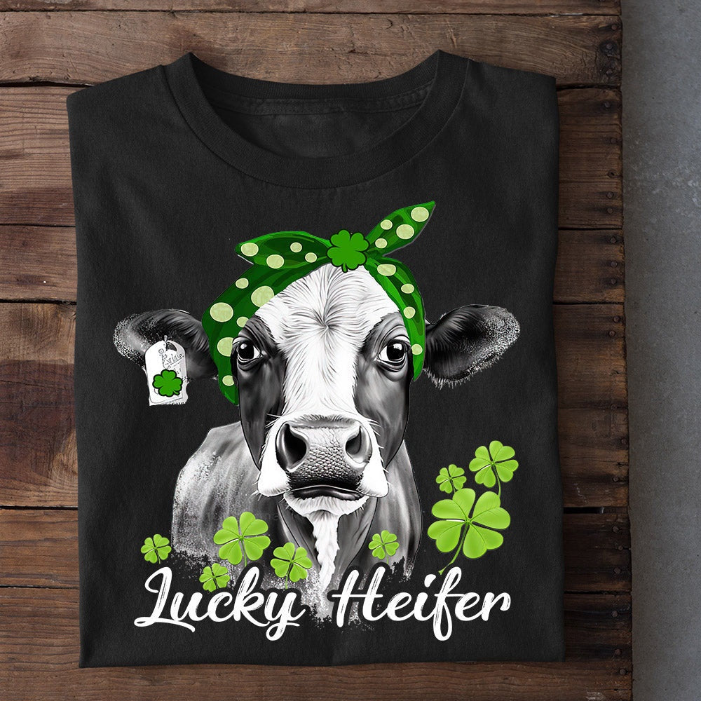 Farm T Shirt, St Lucky Heifer T Shirt, Farm Shirts, Funny Farm Shirts