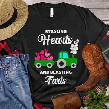 Farm T Shirt, Stealing Hearts And Blasting Farts T Shirt, Farm Shirts, Funny Farm Shirts