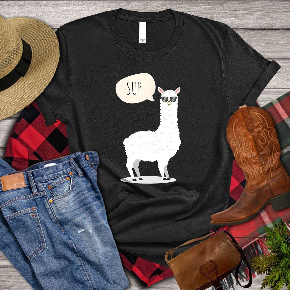 Farm T Shirt, Sup Llama With Glasses T Shirt, Farm Shirts, Funny Farm Shirts