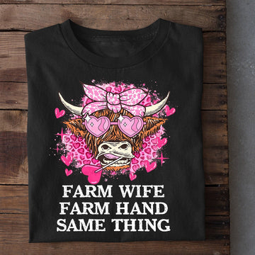 Farm T Shirt, Valentine's Day Highland Farm Wife Farm Hand T Shirt, Farm Shirts, Funny Farm Shirts