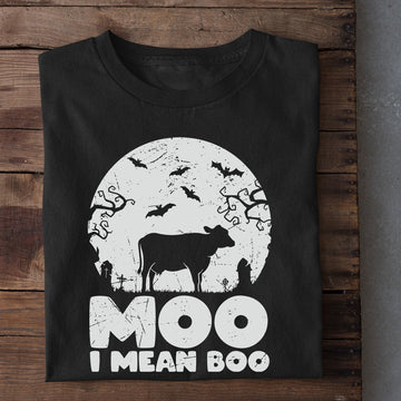 Farm T Shirt, Vintage Halloween Moo I Mean Boo T Shirt, Farm Shirts, Funny Farm Shirts