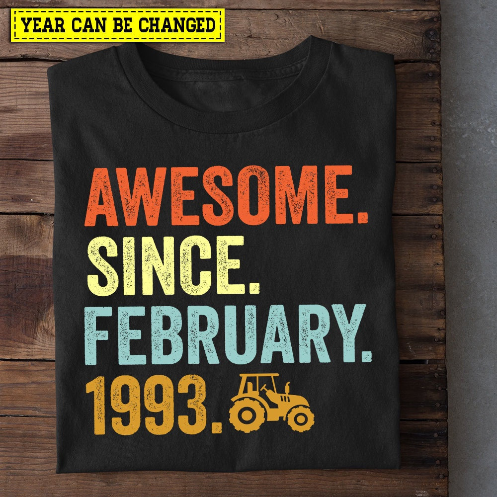 Farm T Shirt, Vintage Tractor Birthday T-Shirt, Awesome Month And Year Of Birthday Gifts T Shirt, Farm Shirts, Funny Farm Shirts
