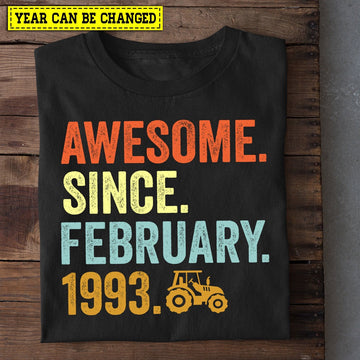 Farm T Shirt, Vintage Tractor Birthday T-Shirt, Awesome Month And Year Of Birthday Gifts T Shirt, Farm Shirts, Funny Farm Shirts
