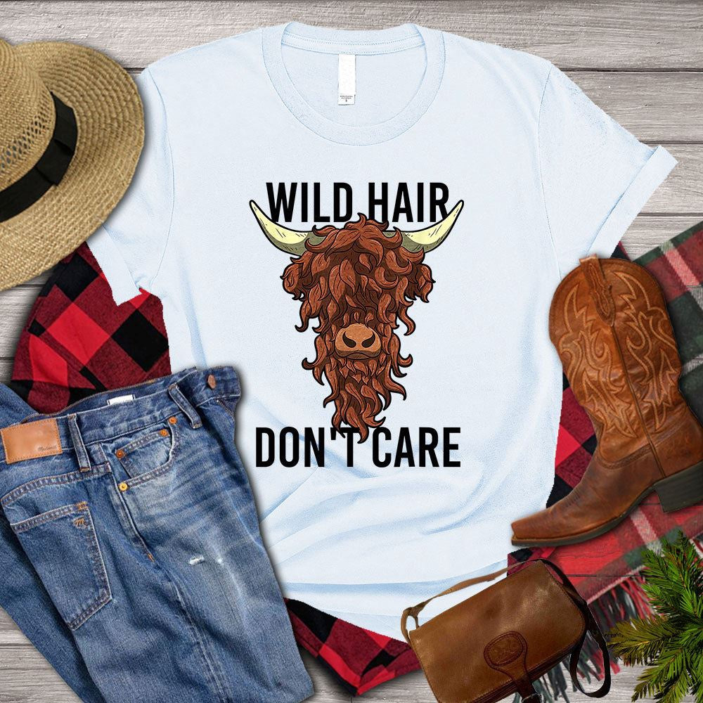 Farm T Shirt, Wild Hair Don't Care T Shirt, Farm Shirts, Funny Farm Shirts