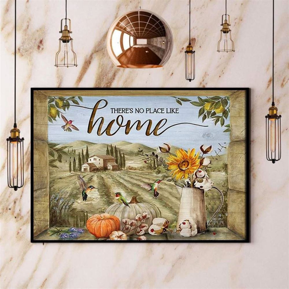 Farm There'S No Place Like Home Canvas, Farm Canvas, Farm Gift, Farm Home Decor