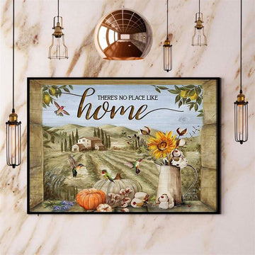 Farm There'S No Place Like Home Canvas, Farm Canvas, Farm Gift, Farm Home Decor