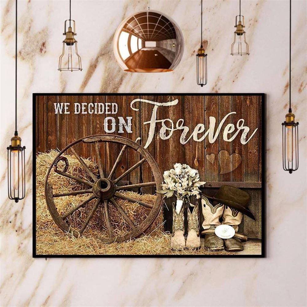 Farm We Decided On Forever Canvas, Farm Canvas, Farm Gift, Farm Home Decor
