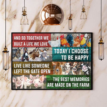 Farmer And So Together We Build A Life We Love Canvas, Farm Canvas, Farm Gift, Farm Home Decor