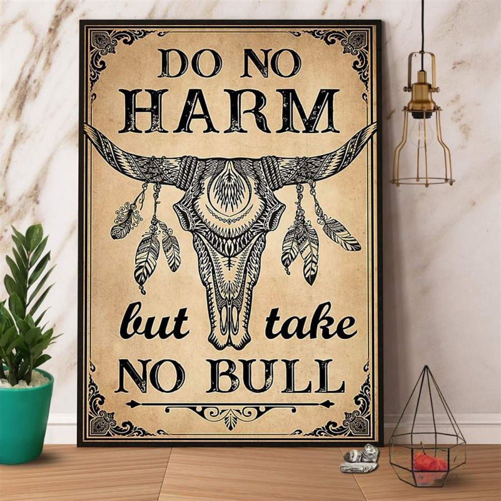 Farmer Do No Harm But Take No Bull Canvas, Farm Canvas, Farm Art Decor