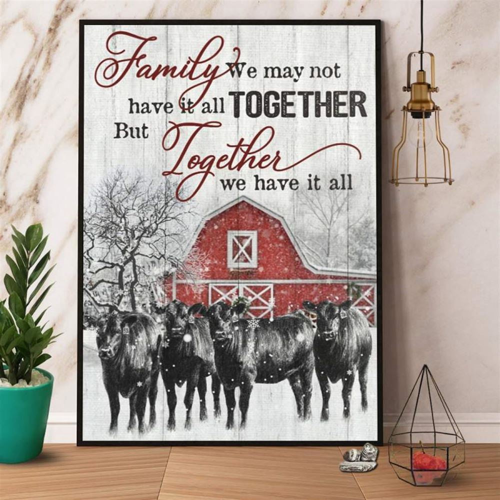 Farmer Family We May Not Have It All Together Snowflake Canvas, Farm Canvas, Farm Art Decor