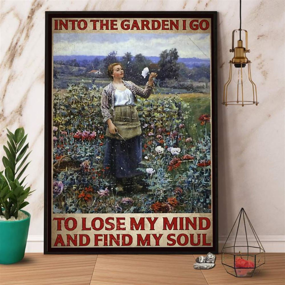 Farmer Girl Into The Garden I Lose My Mind &Amp Find My Soul Girl Flower Canvas, Farm Canvas, Farm Art Decor