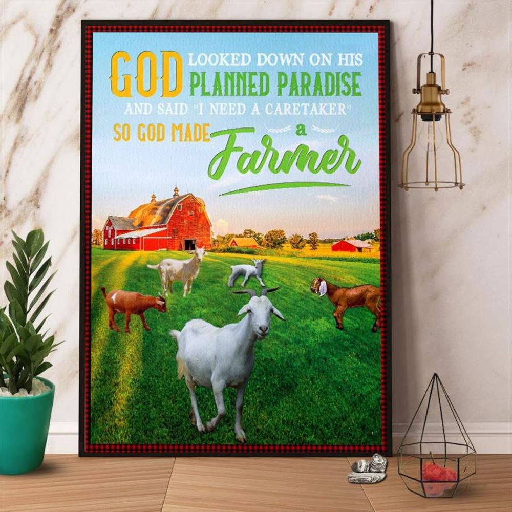 Farmer God Looked Down On His Planned Paradise Canvas, Farm Canvas, Farm Art Decor