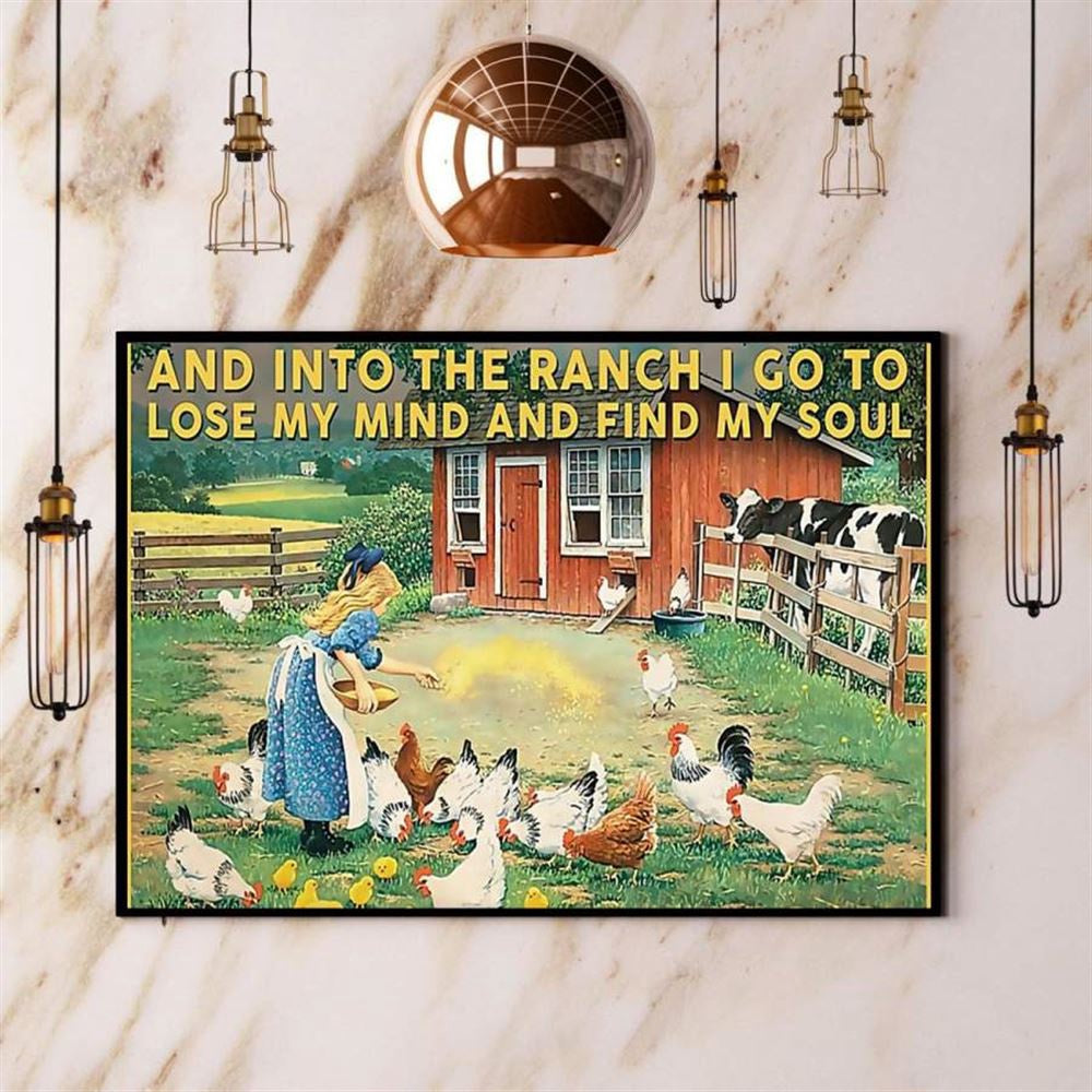 Farmer Into The Ranch I Go To Lose My Mind And Find My Soul Canvas, Farm Canvas, Farm Gift, Farm Home Decor