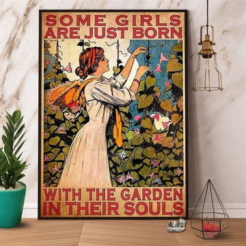 Farmer Some Girls Are Just Born With The Garden In Their Soul Canvas, Farm Canvas, Farm Art Decor