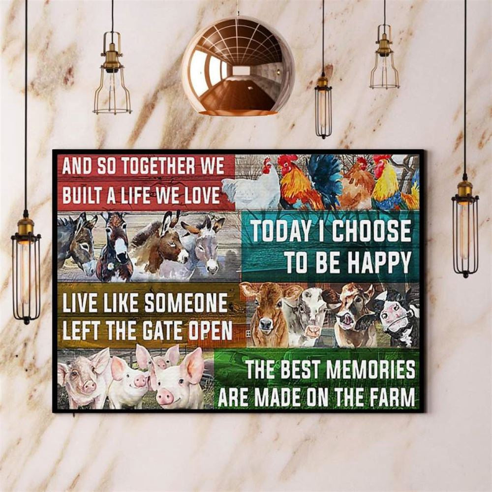 Farmer Today I Choose To Be Happy Canvas, Farm Canvas, Farm Gift, Farm Home Decor