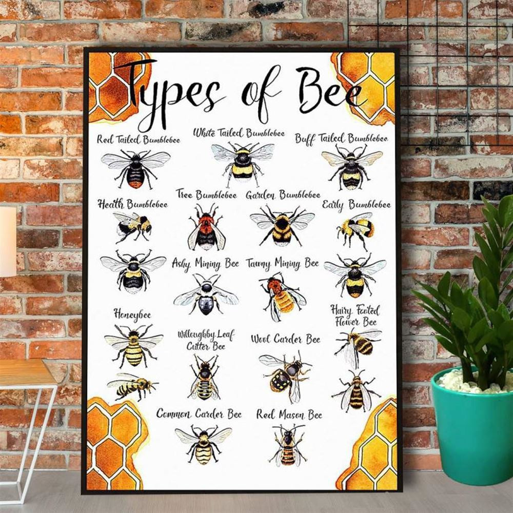 Farmer Types Of Bee Canvas, Farm Canvas, Farm Art Decor