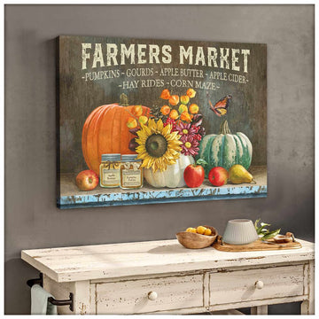 Farmhouse Canvas Farmers Market Canvas, Farmhouse Canvas, Farm Gift, Farm Home Decor